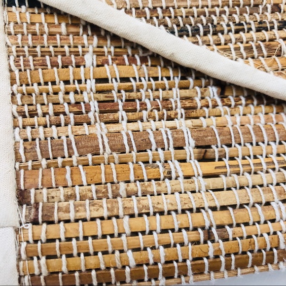 VINTAGE CASUAL CORNER BAMBOO/COTTON CLUTCH 13”x7” - Picture 2 of 7